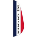 "NOW AVAILABLE" 3' x 10' Message Feather Flag